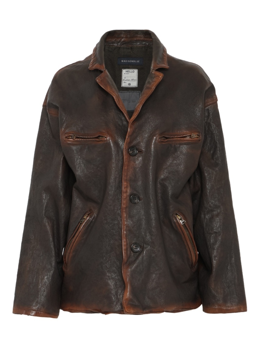 ジャケット・アウター leather bonding jk MOUSSY FAUX LEATHER BONDING ジャケット CAM -ファッション通販