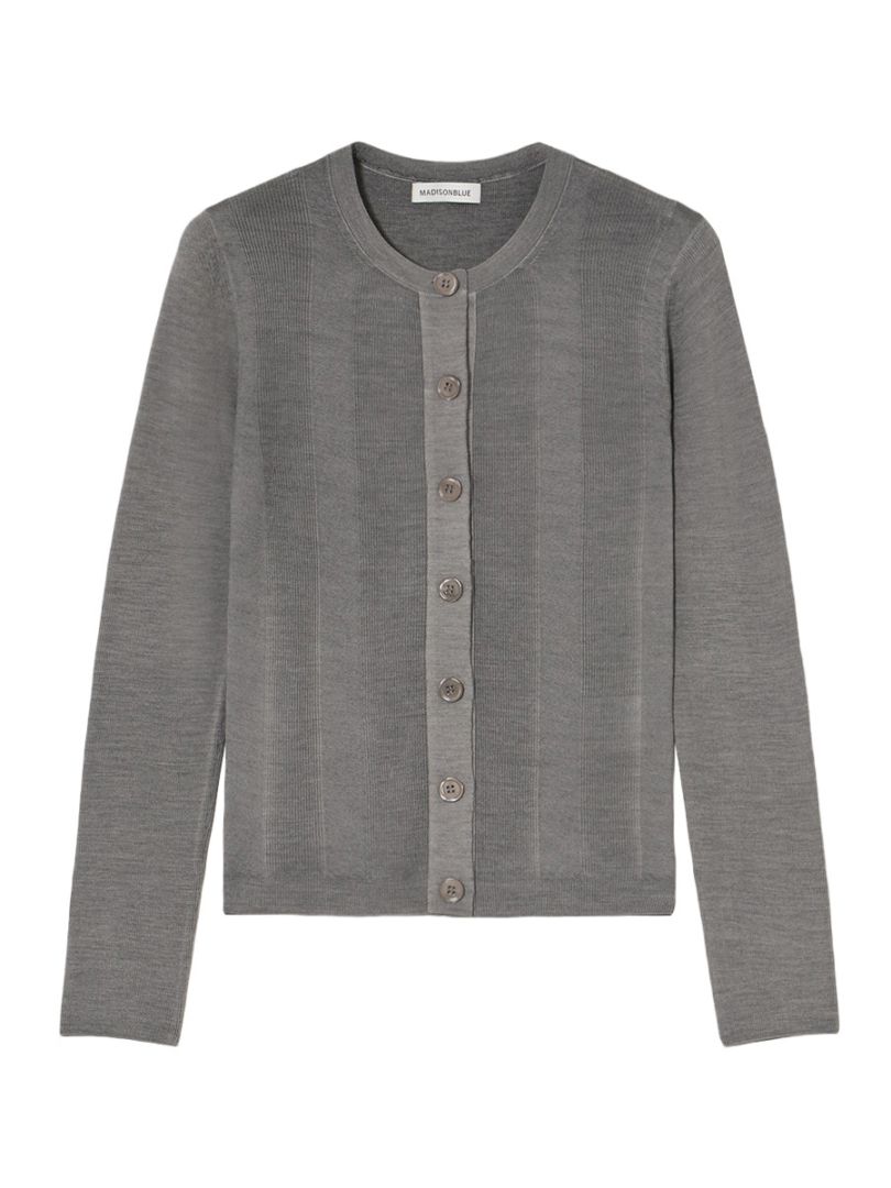 RANDOM RIB CREW NECK CD | KNIT | MADISONBLUE