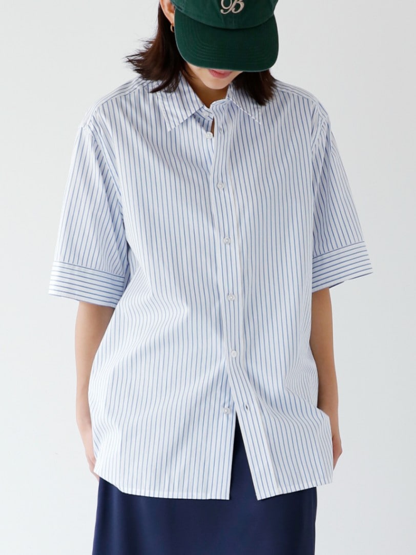 RELAXED FIT S/S SH P.STRIPE | SHIRT/BLOUSE | MADISONBLUE