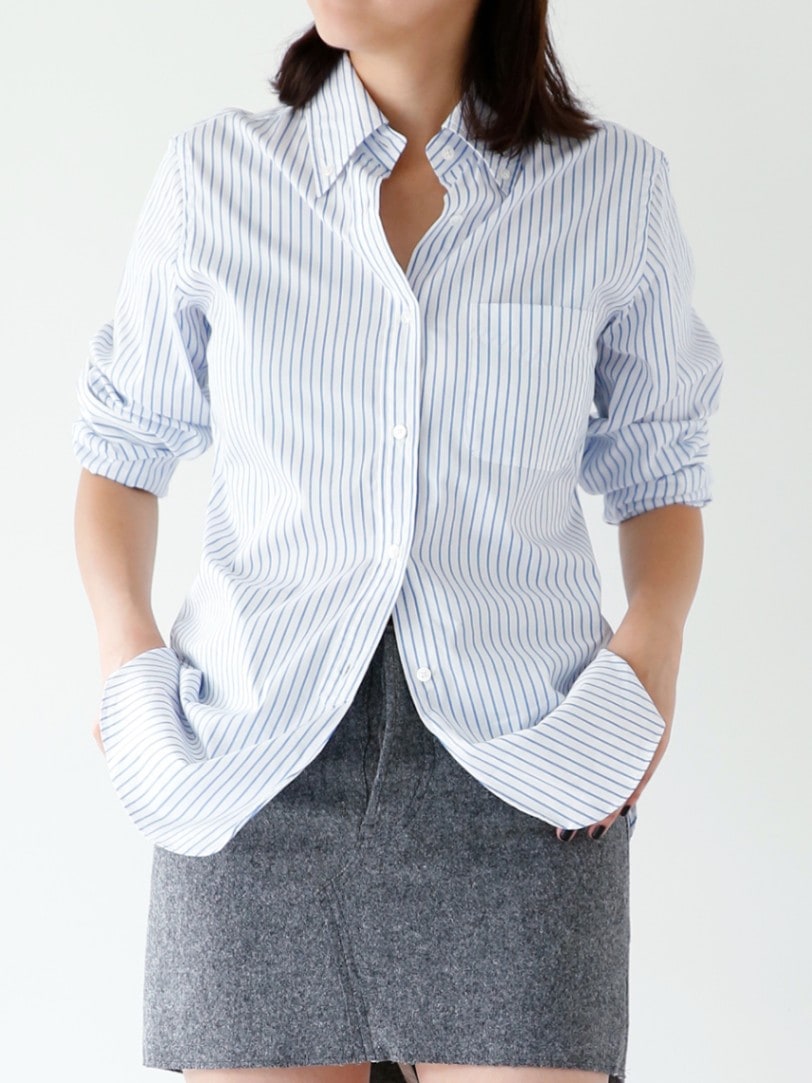 ディンアパルモン購入タグつき未使用マディソンブルーSH.P.STRIPE MADISON L/S SH P.STRIPE | SHIRT/BLOUSE | MADISONBLUE