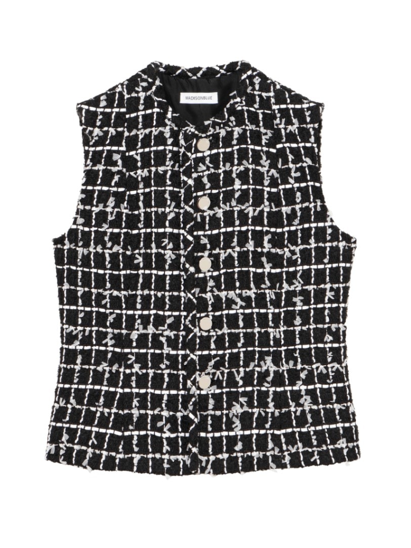トップス MADISONBLUE CREW NECK VEST TWEED 000000001693_0v1Hc6X.jpg
