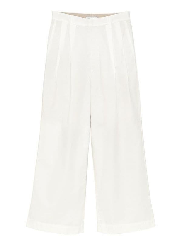 PLEATED WIDE LEG PANTS W/O