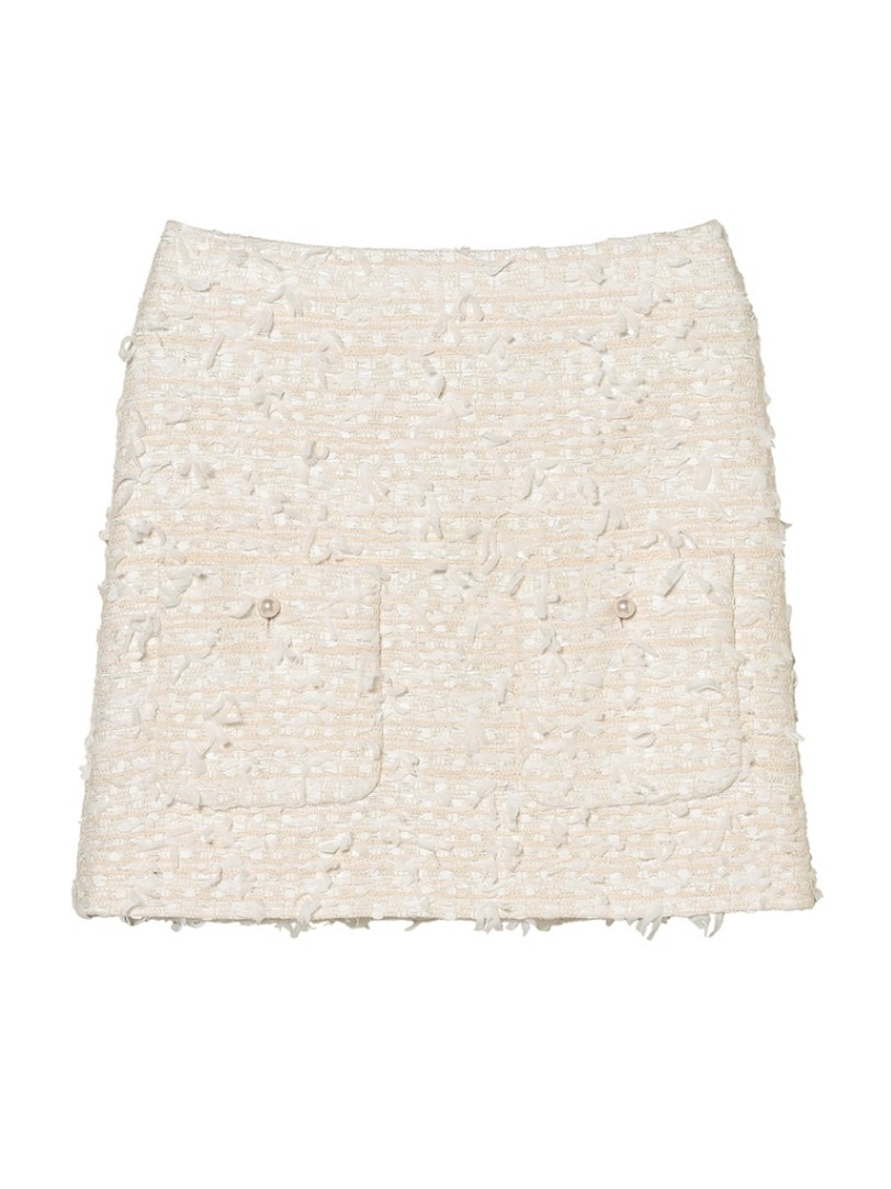 LOW WAIST PATCH-P MINI SK RIBBON TWEED