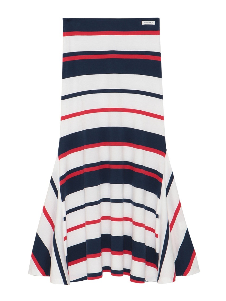 新品MADISONBLUE スカートFRONT PANEL SK C.TWILL MARINE BORDER SIDE PANEL MAXI SK | 2025SS PRE ORDER