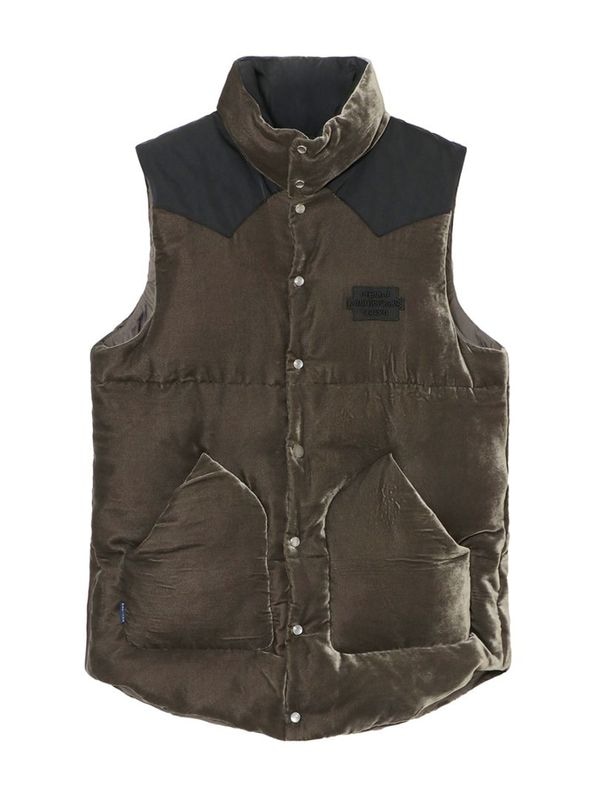 DOWN VEST FEATHER VELVET