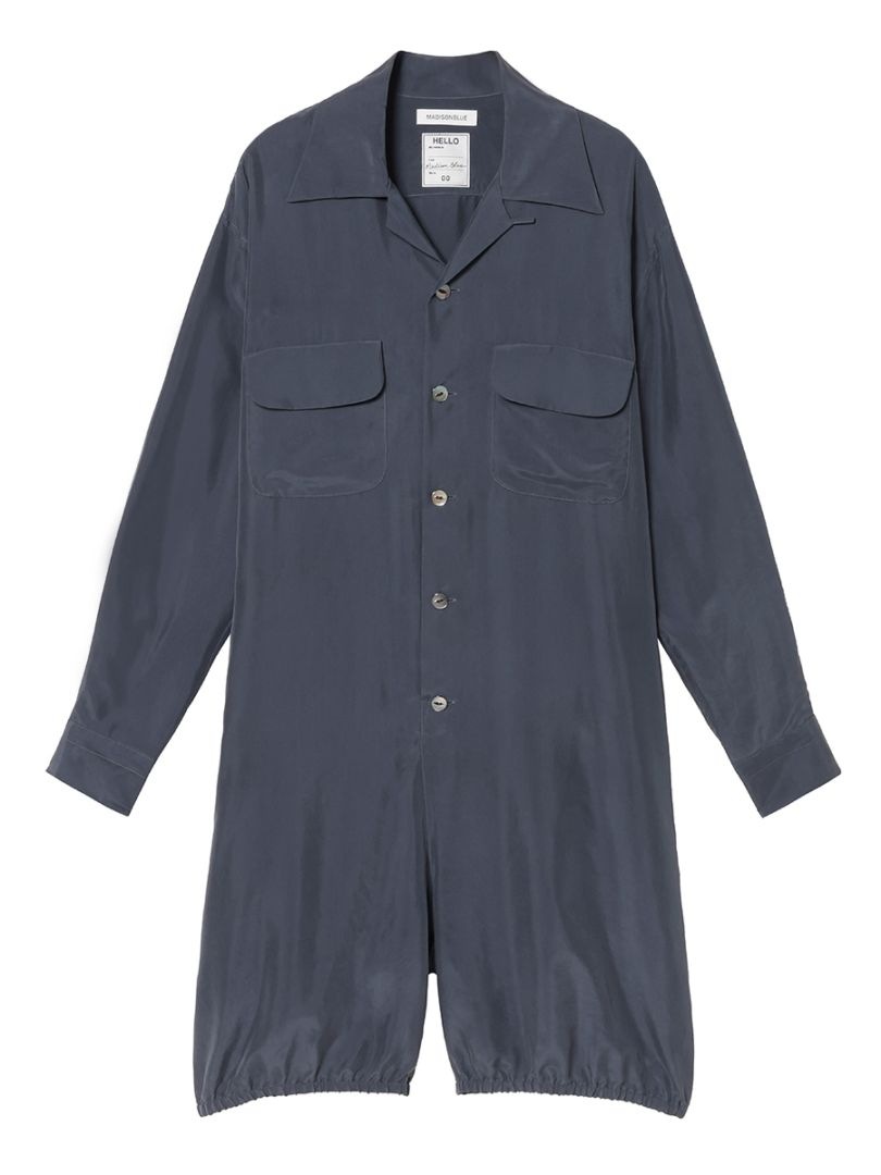 FLAP POCKET SHIRT ROMPERS SILK | ONE-PIECE | MADISONBLUE