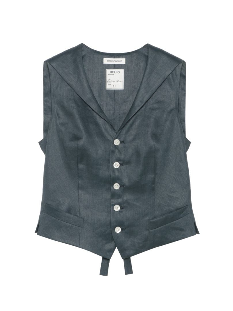 SAILOR VEST LINEN | SEASON CATEGORY,2026SS | MADISONBLUE