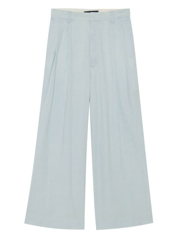 PLEATED WIDE LEG PT CHAMBRAY（VW）MNS