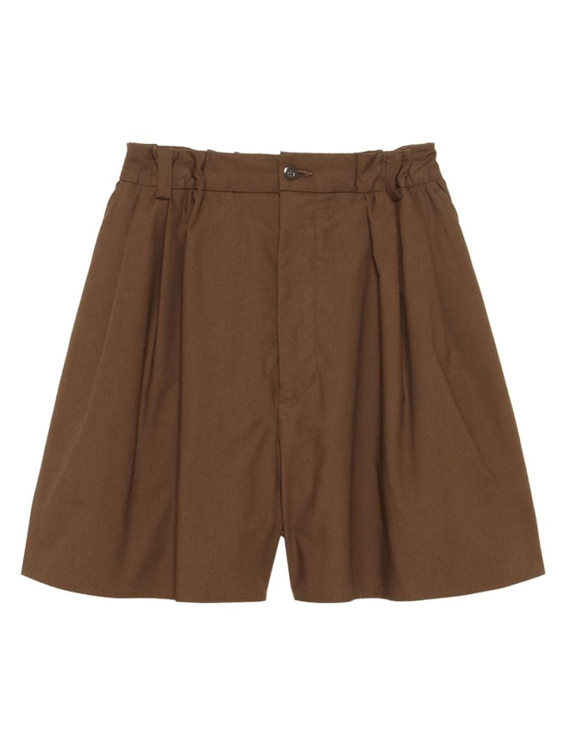 VOLUME GATHER SHORTS TYPEWRITER | WOMEN,PANTS | MADISONBLUE