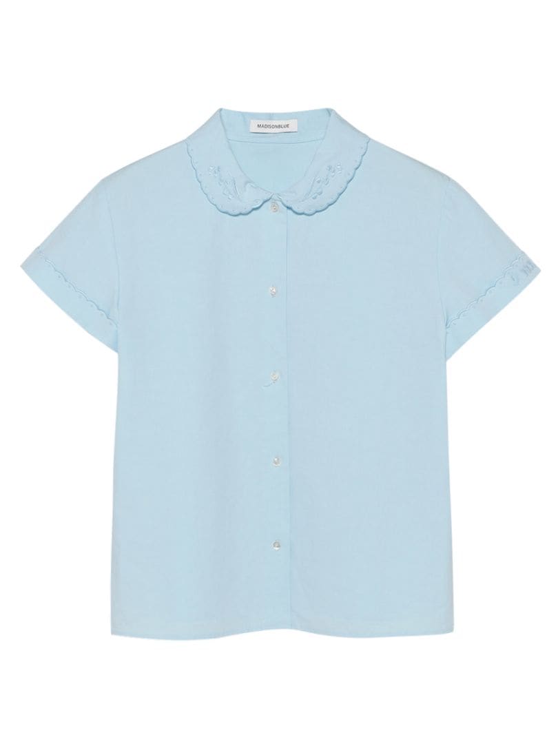ROUND COLLAR H/S SH EMBROIDERY C/LI | WOMEN,SHIRT/BLOUSE | MADISONBLUE