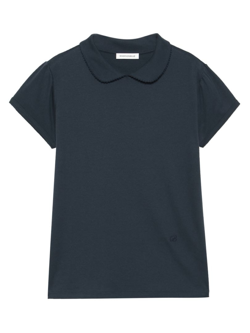 ROUND COLLAR H/S TEE SOFT COTTON | WOMEN,CUT&SEWN | MADISONBLUE
