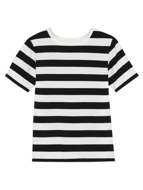 CREWNECK TEE COTTON BORDER