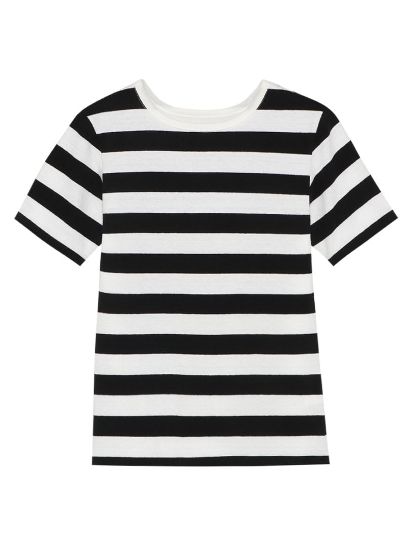 CREWNECK TEE COTTON BORDER | CUT&SEWN | MADISONBLUE