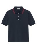 【MADISONBLUEマディソンブルー】POLO KNIT MESH/ブラック POLO KNIT MESH | KNIT | MADISONBLUE
