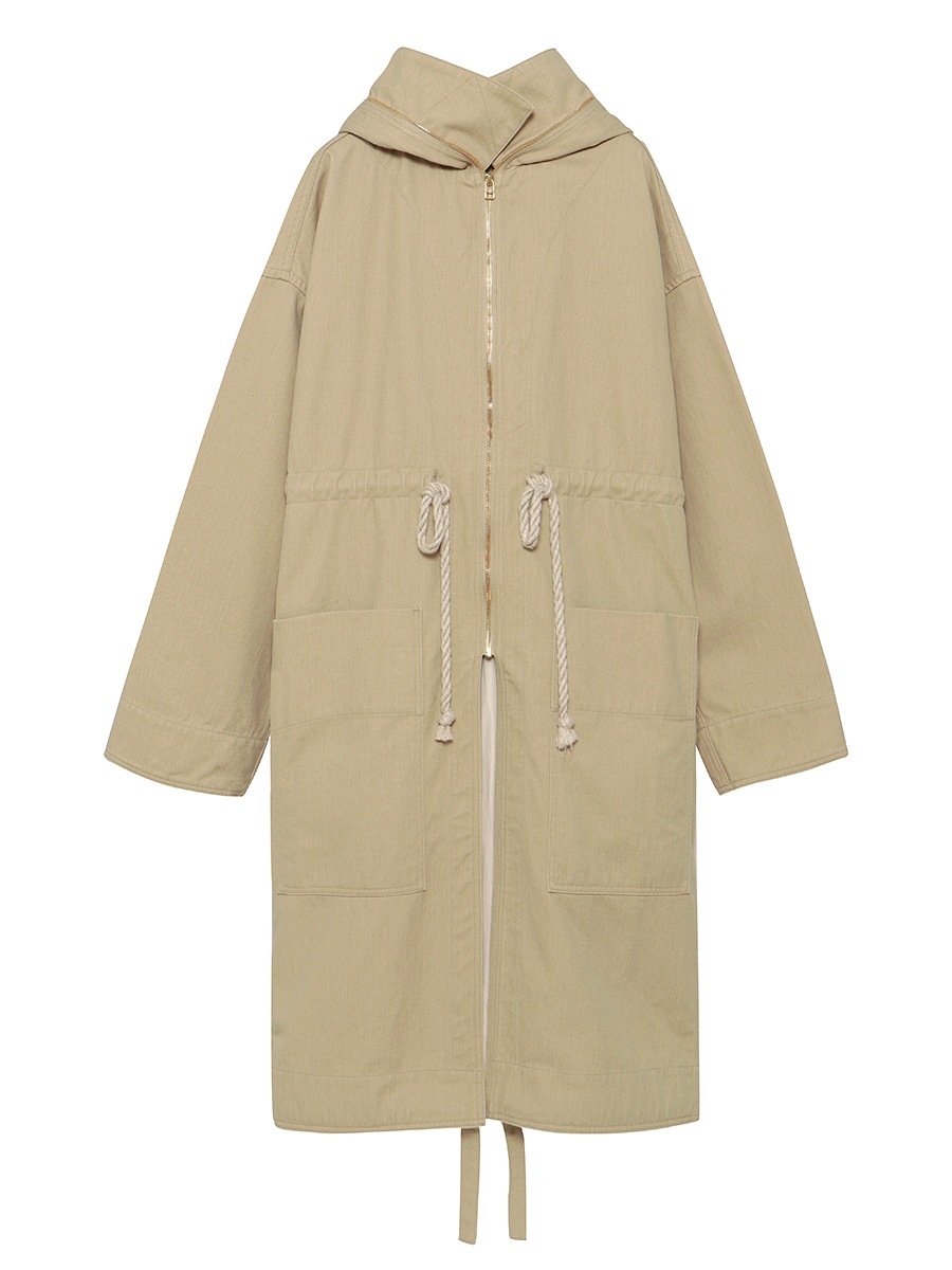 PC OVERSIZED HOODED COAT