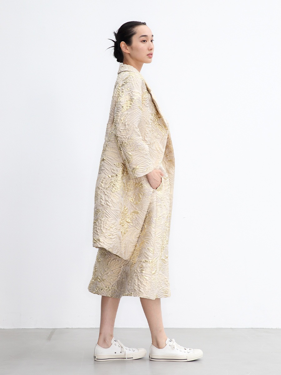 FLAT COLLAR COAT LAME JQ