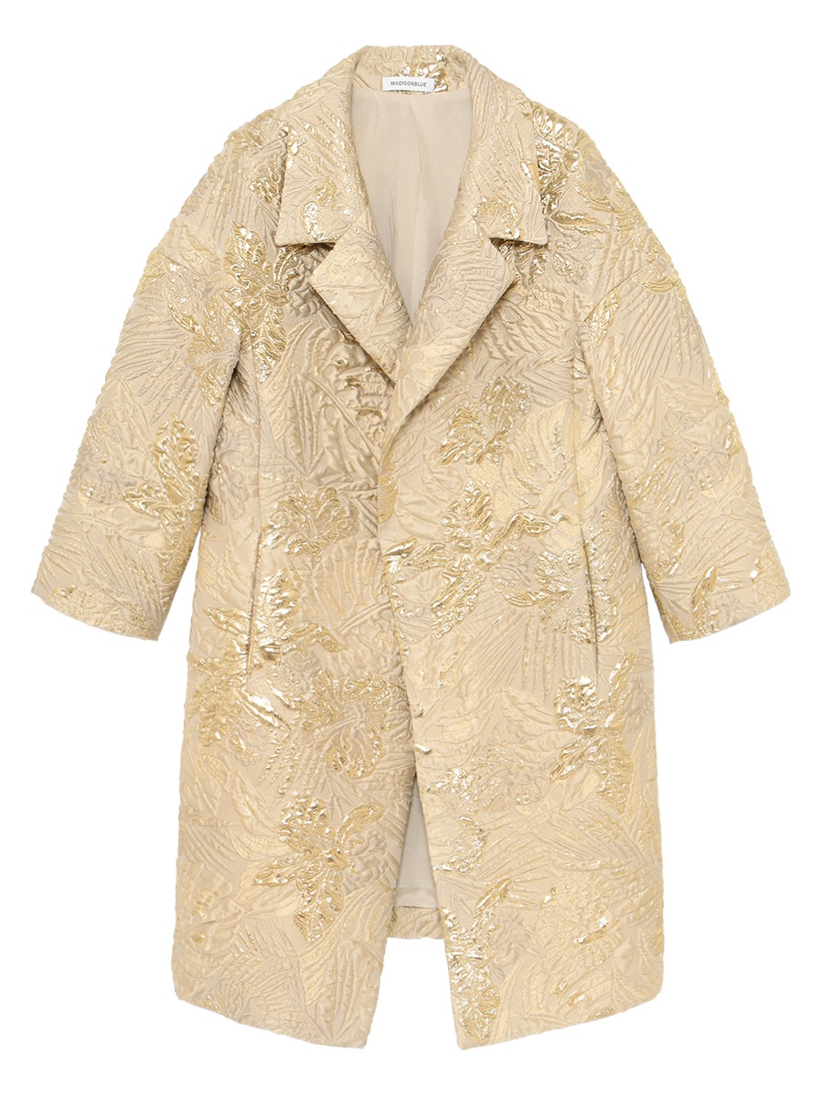 FLAT COLLAR COAT LAME JQ