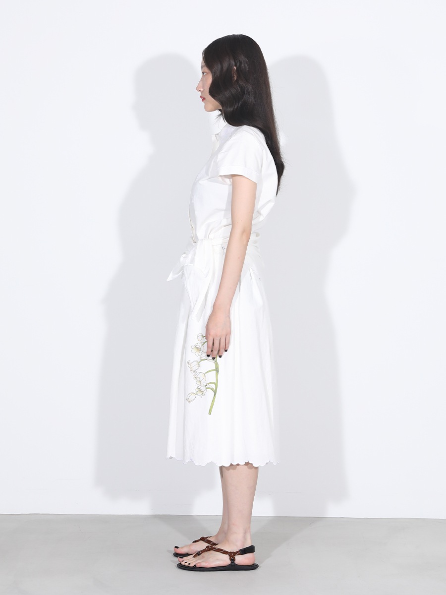 GATHER SKIRT MUGEUET C/LI