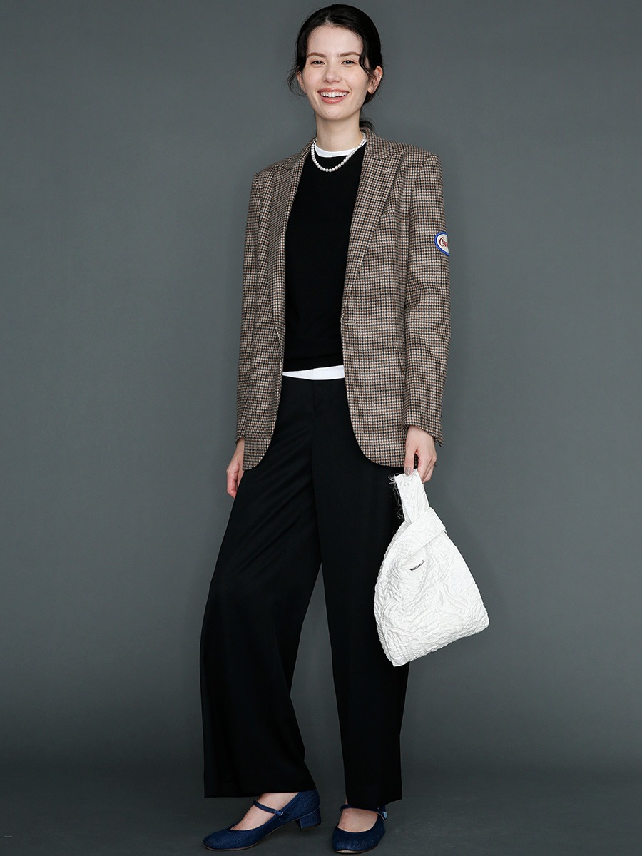 SIDE PLEATED WIDE LEG PANTS