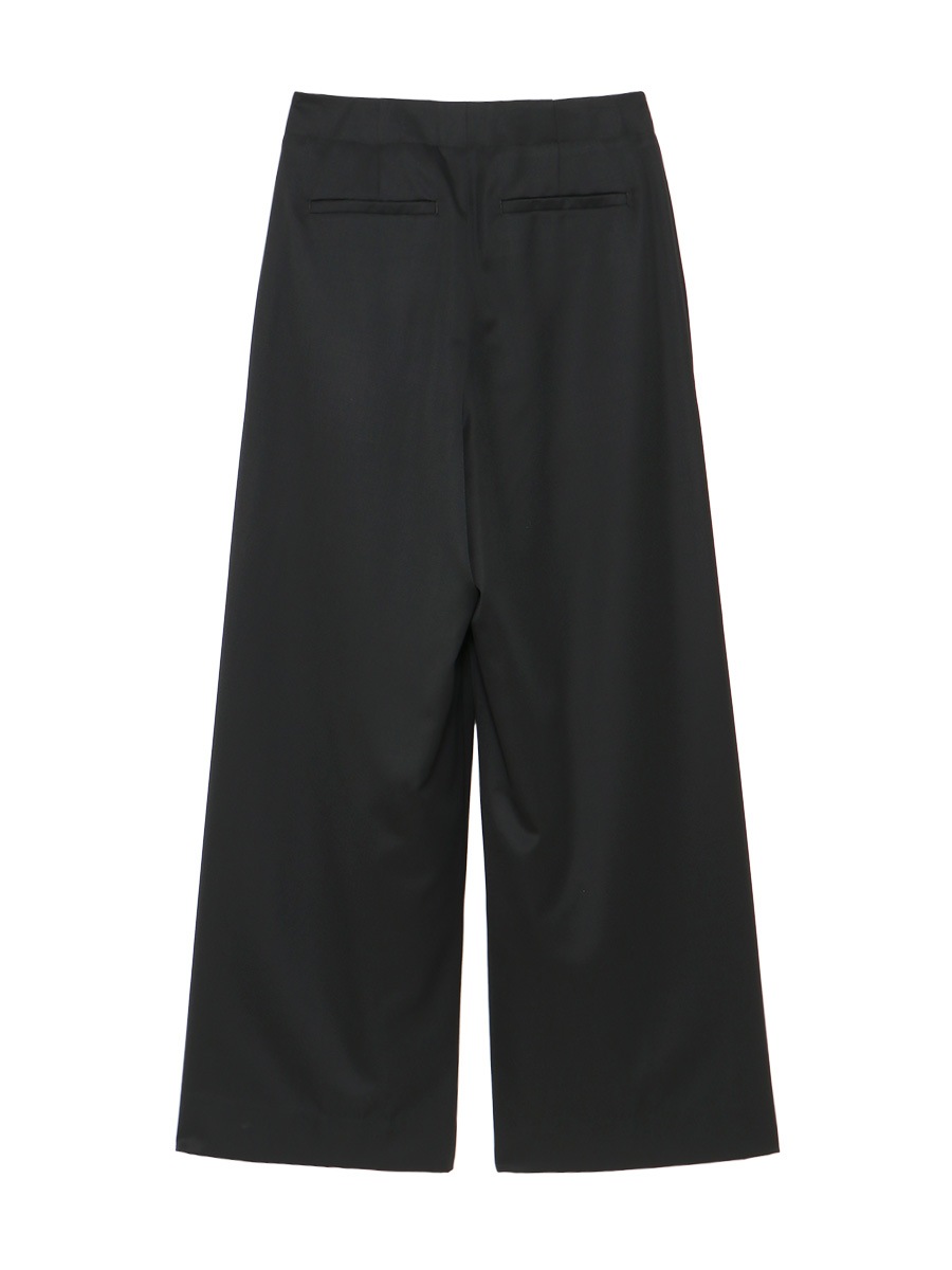 SIDE PLEATED WIDE LEG PANTS