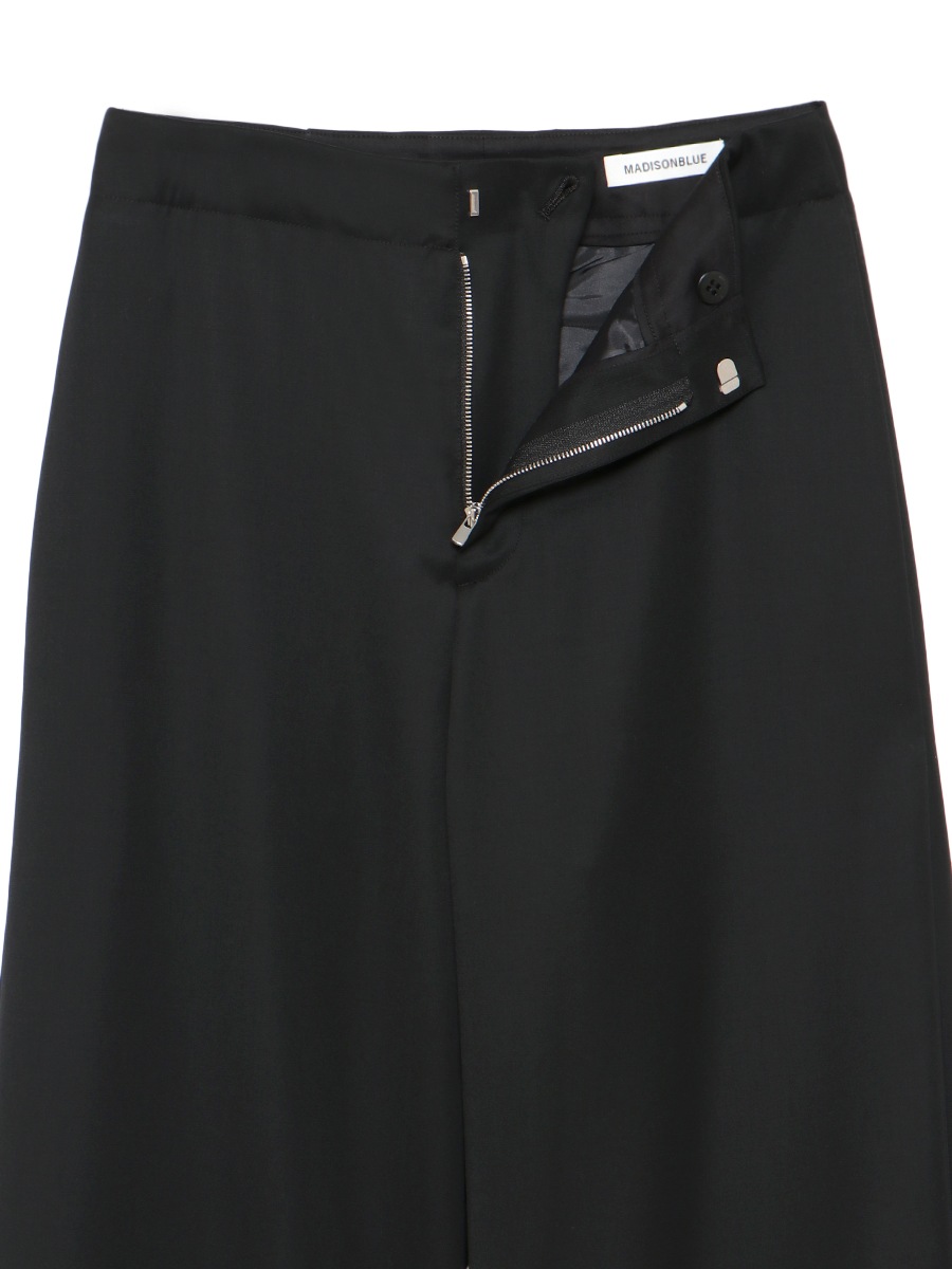 SIDE PLEATED WIDE LEG PANTS