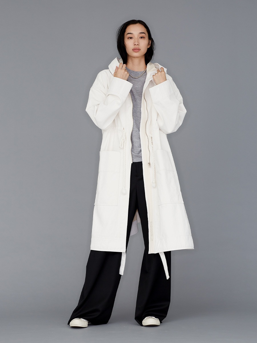 SIDE PLEATED WIDE LEG PANTS