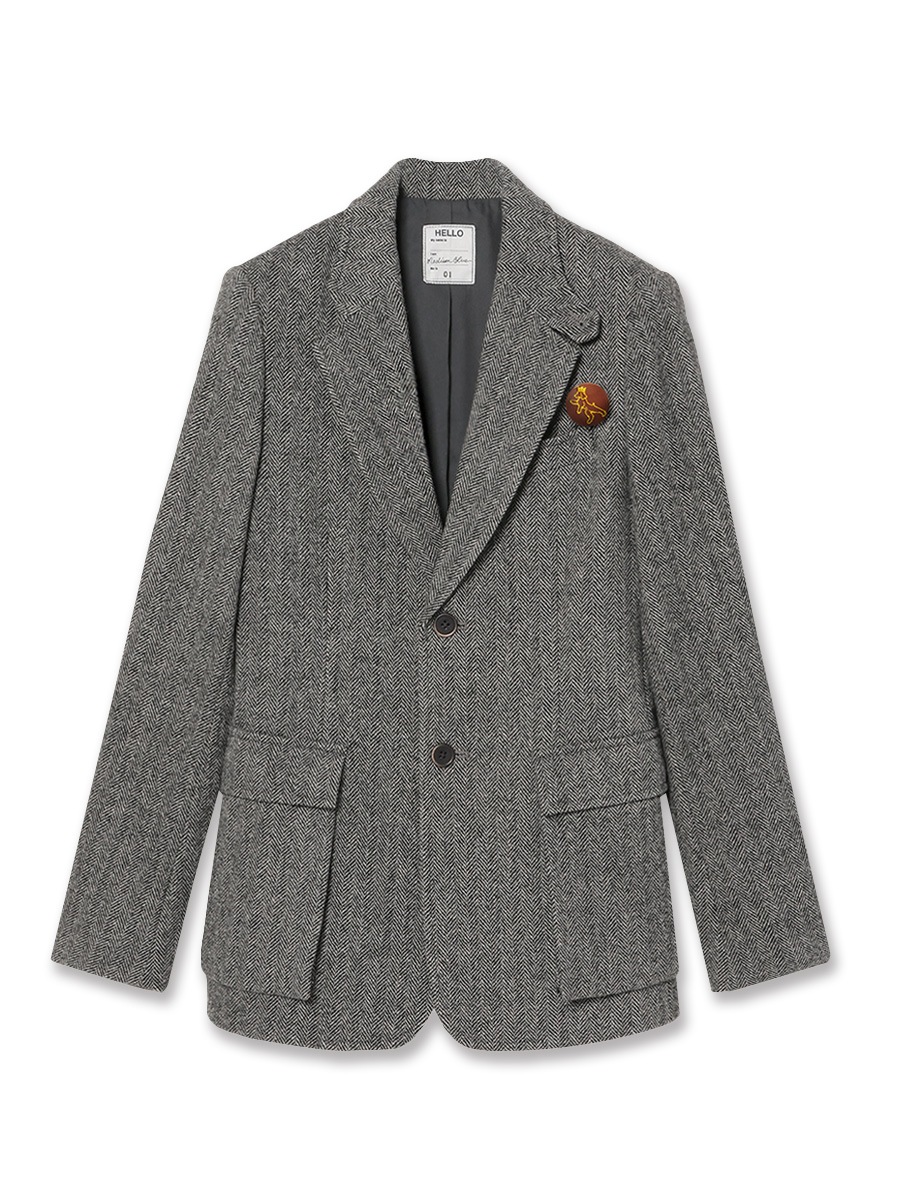 ADOLFO DOMINGUEZ(ESP)スウェードタッチハンティングジャケット HUNTING JACKET HERRINGBONE | ALL | MADISONBLUE