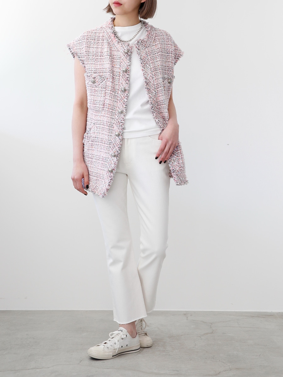 SLEEVELESS BOXY JK F.TWEED
