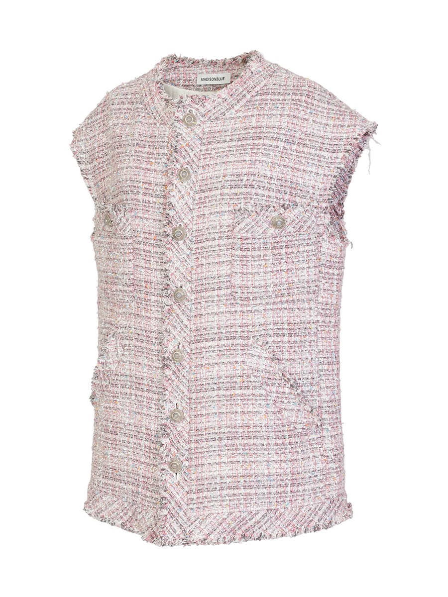 トップス candy tweed vest/white ドルチェ dolce キャンディツイードベスト candy tweed vest