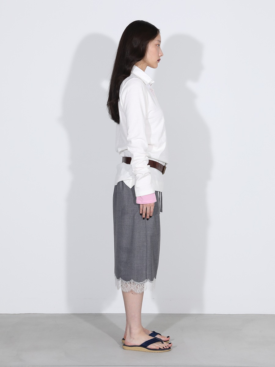 MIDDLE SKIRT LACE PE/W