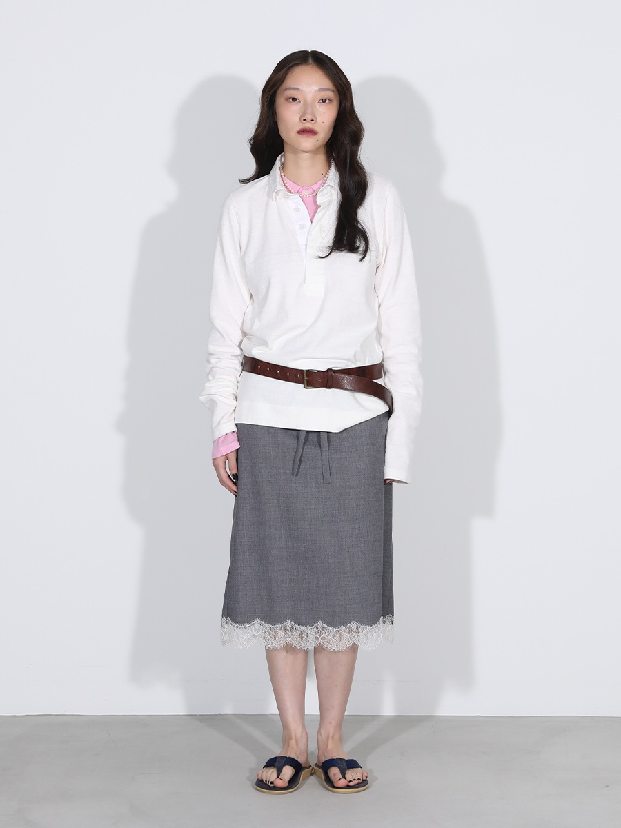 MIDDLE SKIRT LACE PE/W