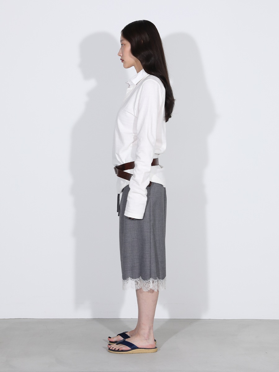 MIDDLE SKIRT LACE PE/W