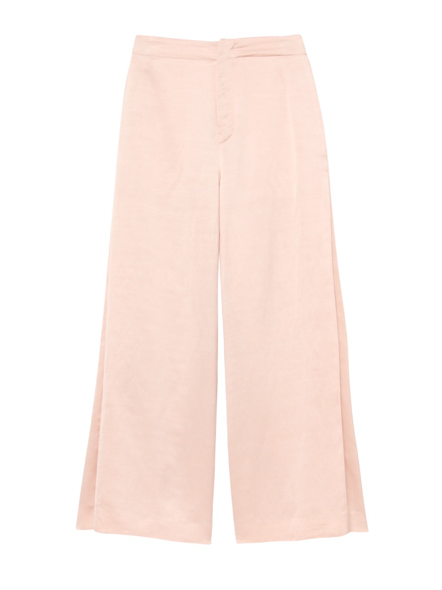 SIDE PLEATED WIDE LEG PANTS R/L