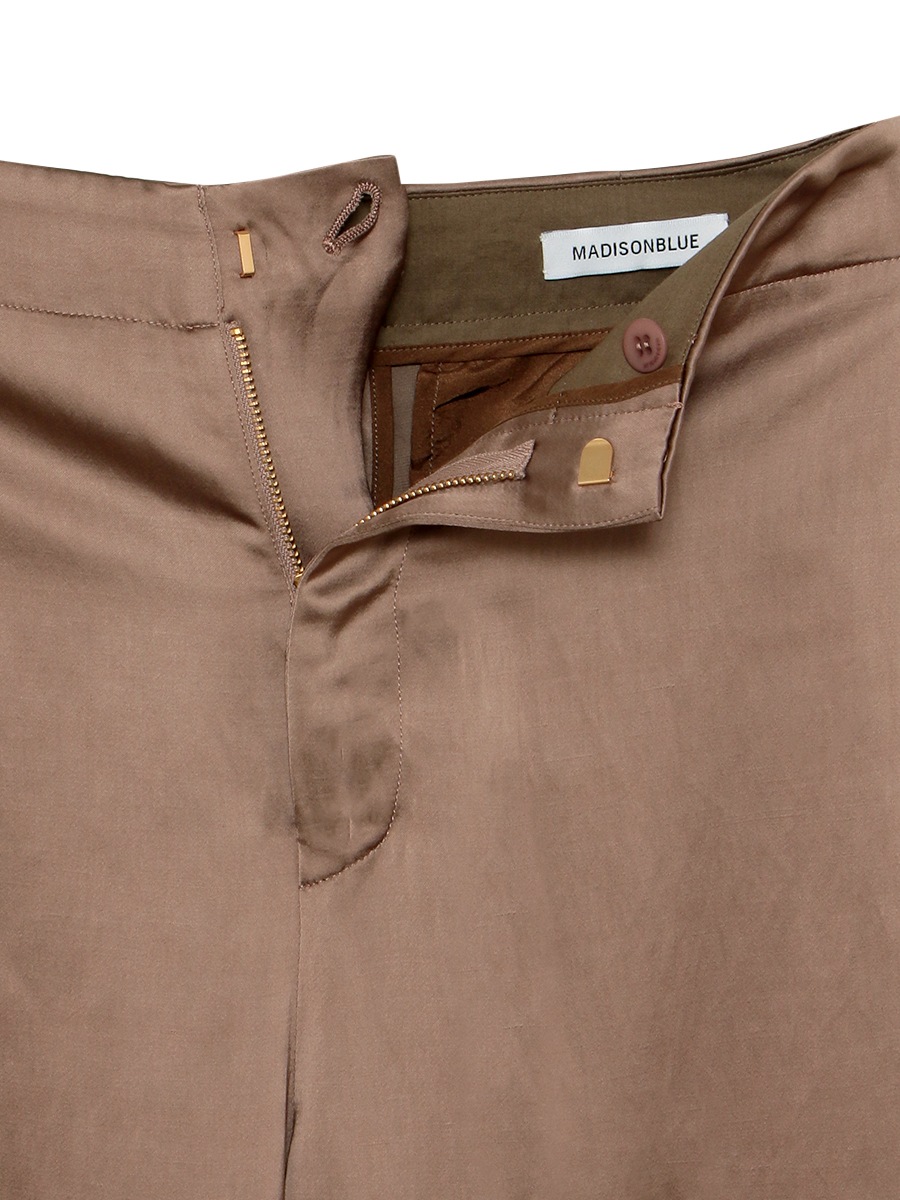 SIDE PLEATED WIDE LEG PANTS R/L