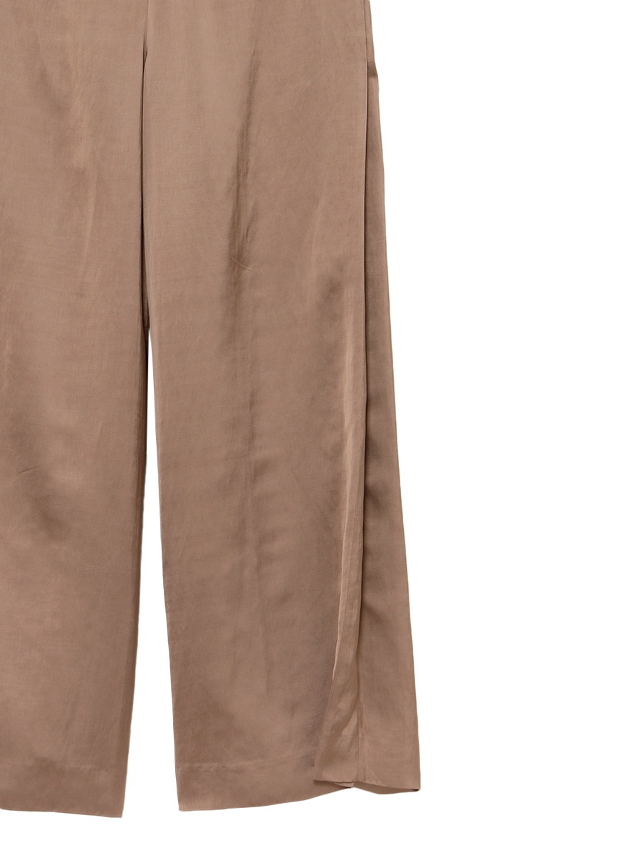 SIDE PLEATED WIDE LEG PANTS R/L