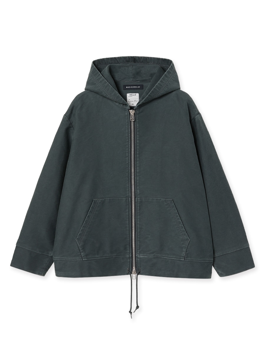 ZIP UP HOODIE MOLESKIN | WOMEN,2026FW,2026FW PRE ORDER | MADISONBLUE