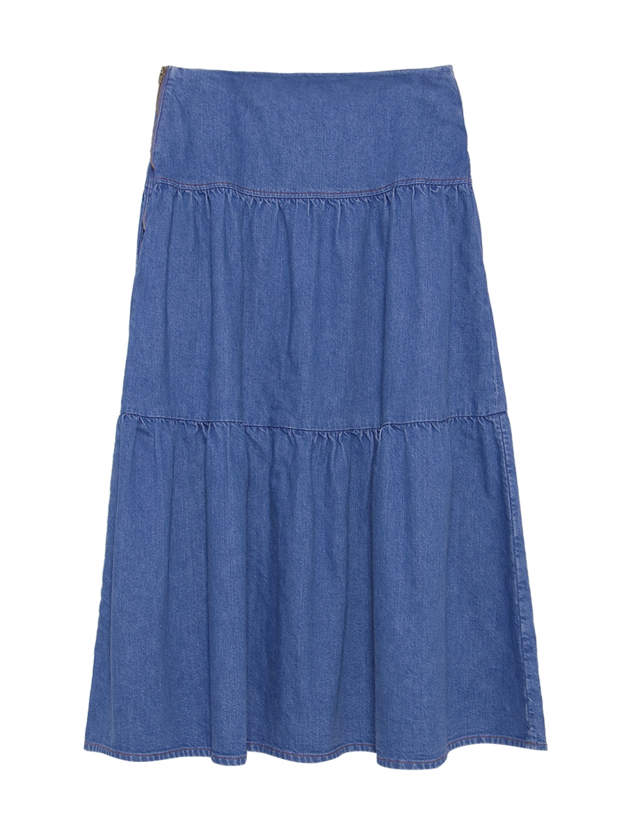 TIERED SKIRT DENIM | ALL | MADISONBLUE