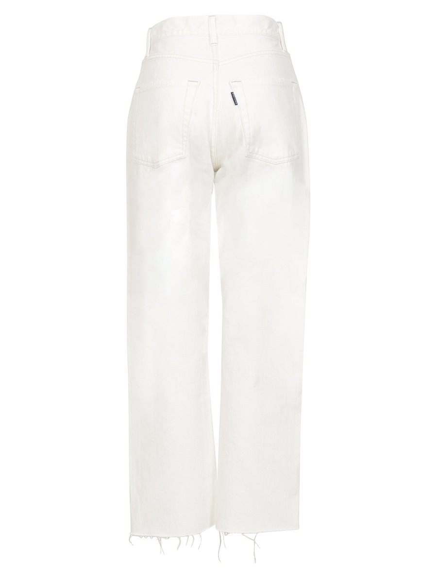 HEM CUT OFF STRAIGHT D/DENIM(WHT)