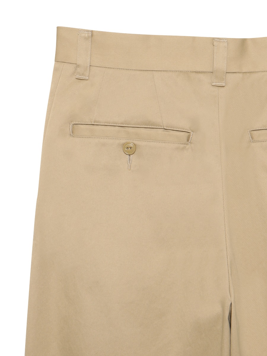 PLEATED WIDE LEG PANTS CHINO