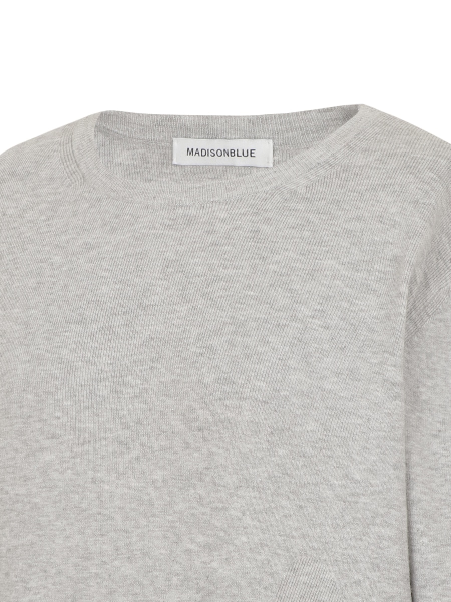 【定番人気】マディソンブルー　MBロゴ刺繍入りクルーネック　ニット　春秋冬 CREW NECK L/S MB LOGO MNS | KNIT | MADISONBLUE