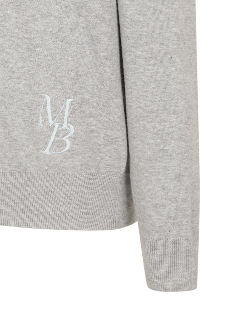 CREW NECK L/S MB LOGO MNS | KNIT | MADISONBLUE