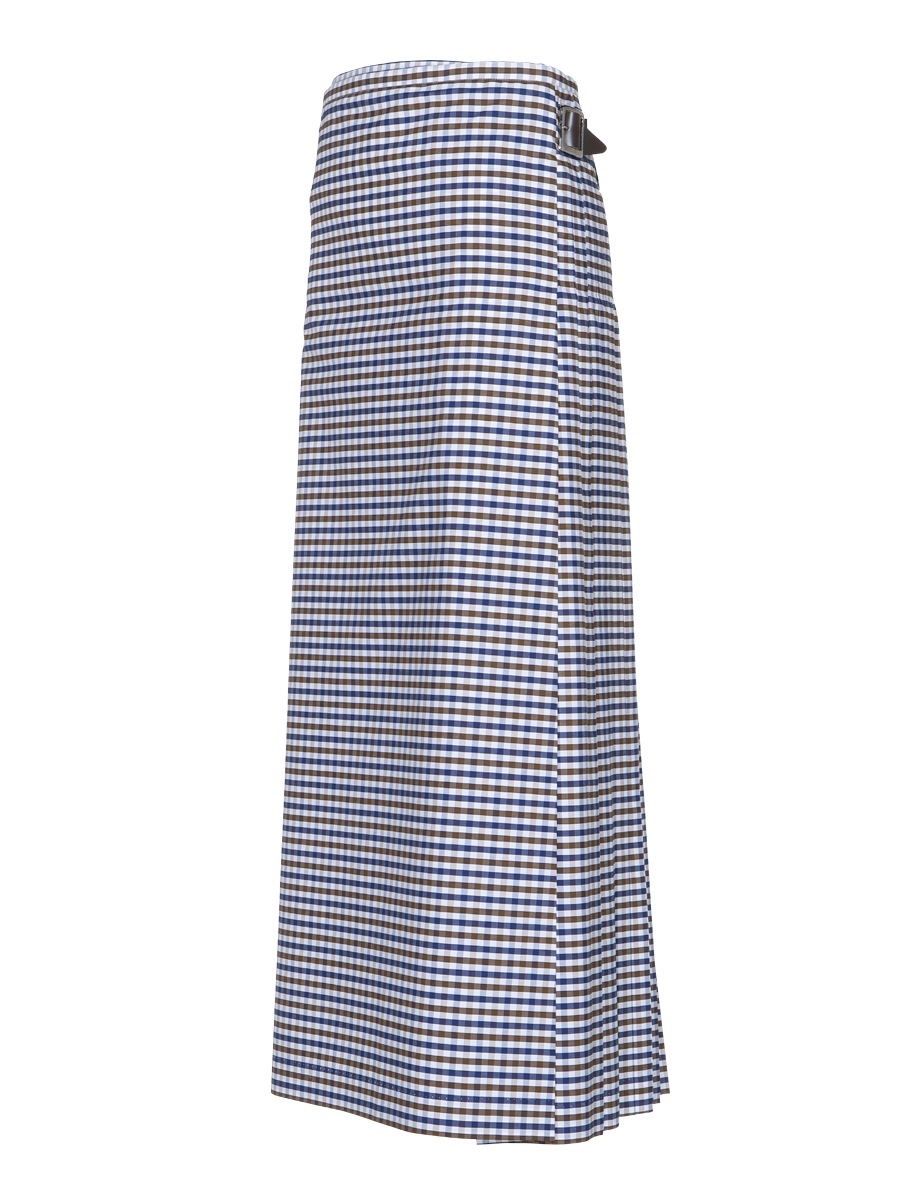 QUILT MAXI SKIRT M.GINGHAM