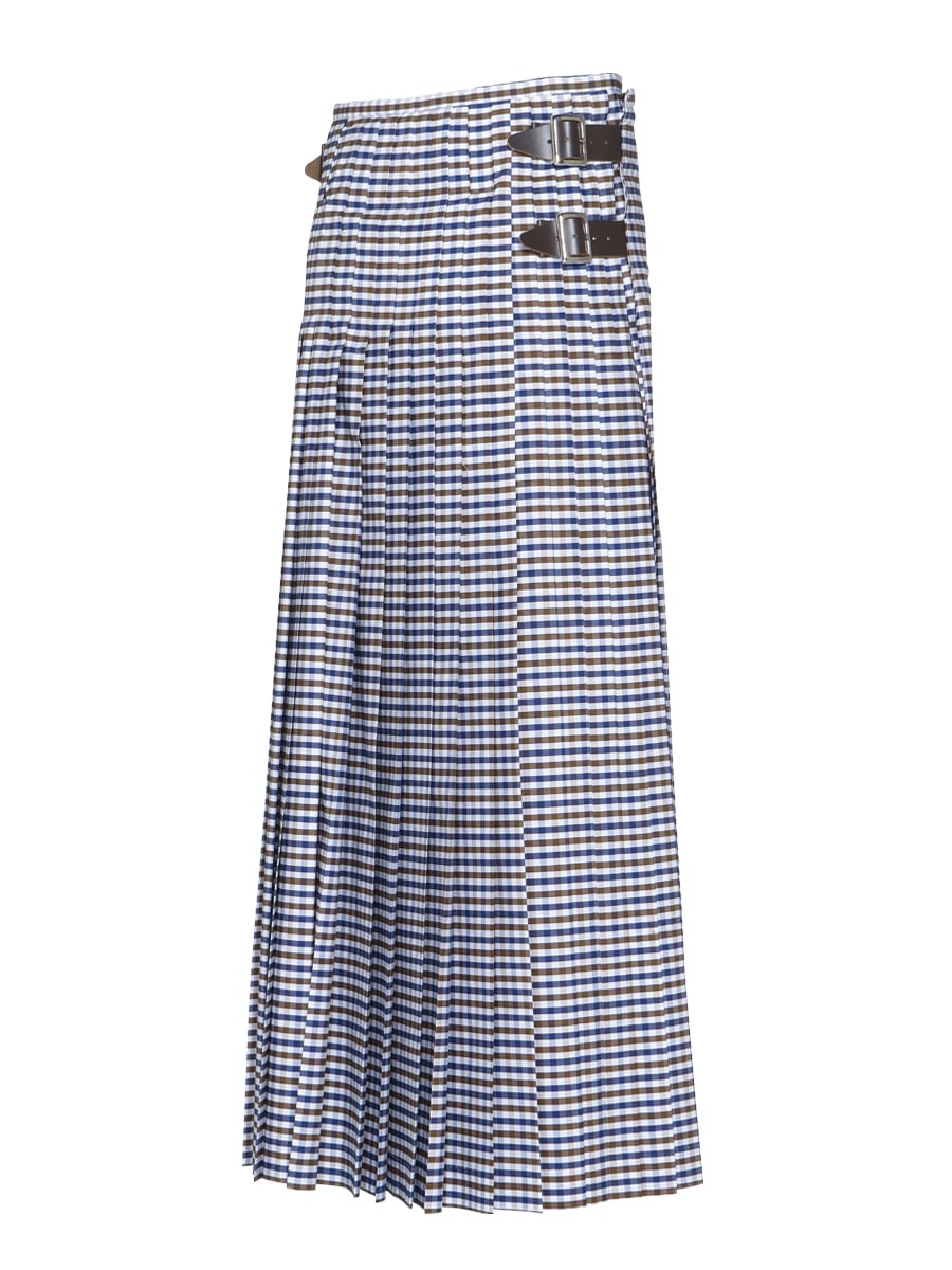 QUILT MAXI SKIRT M.GINGHAM