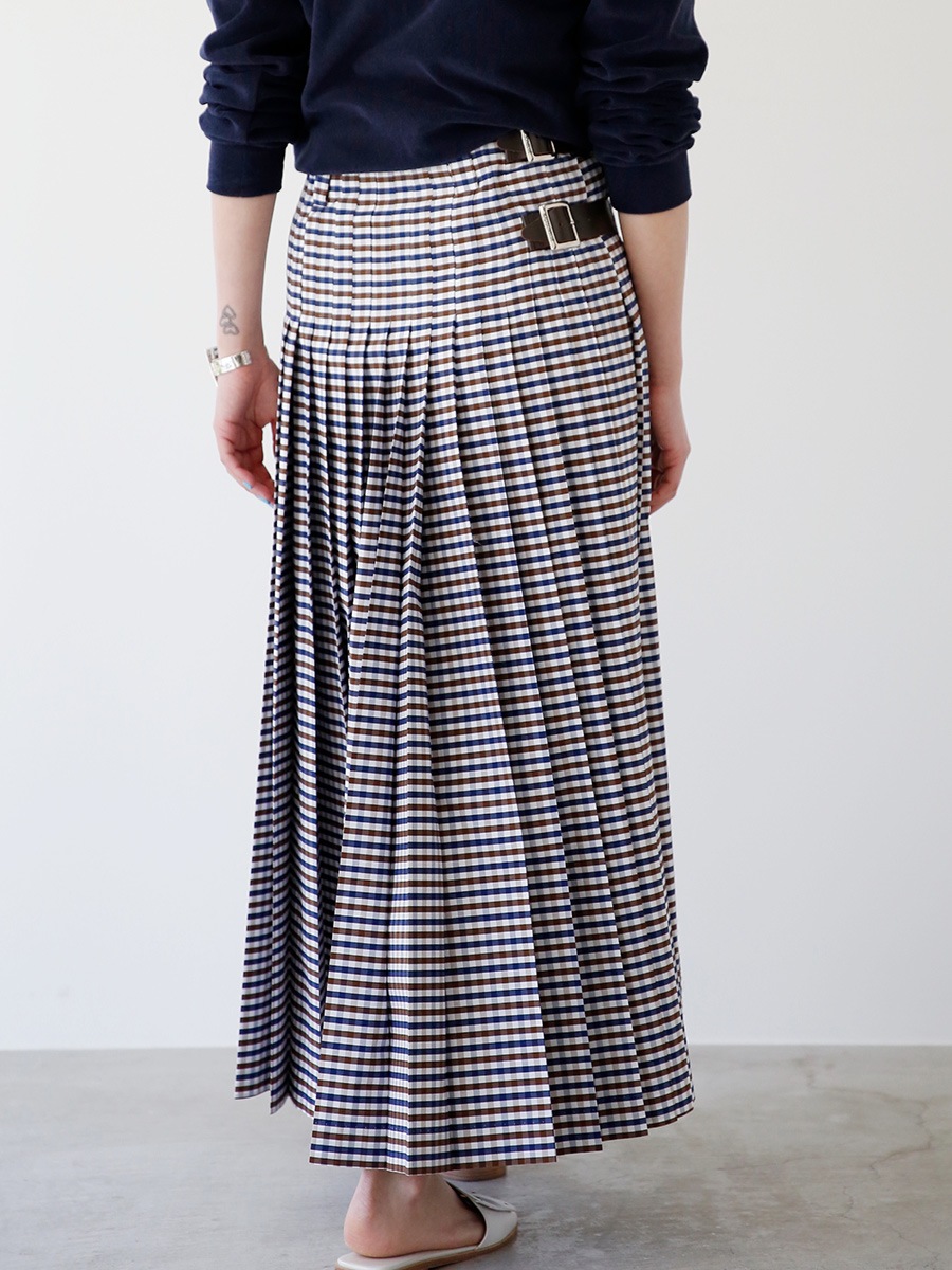 QUILT MAXI SKIRT M.GINGHAM