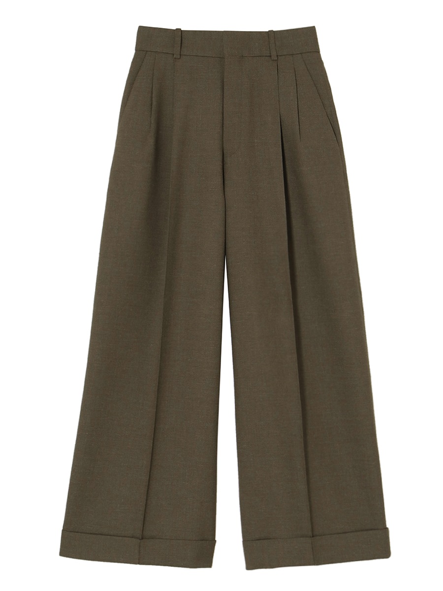 WIDE TUCK PT WOOL