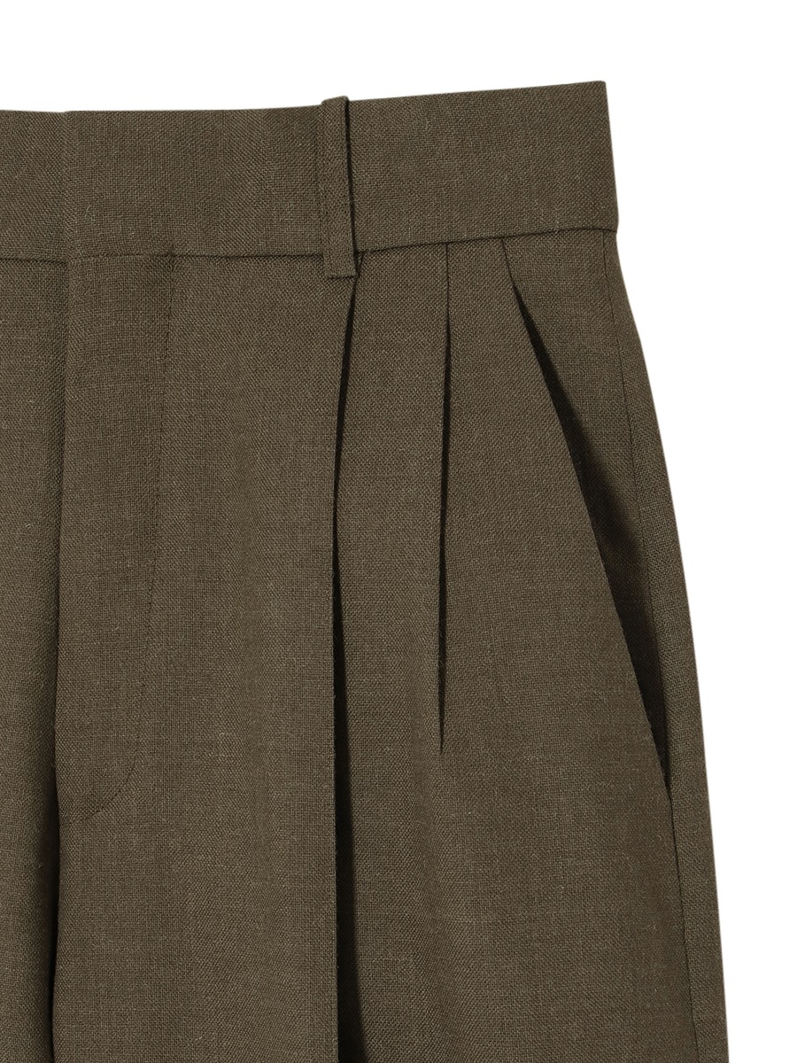 WIDE TUCK PT WOOL