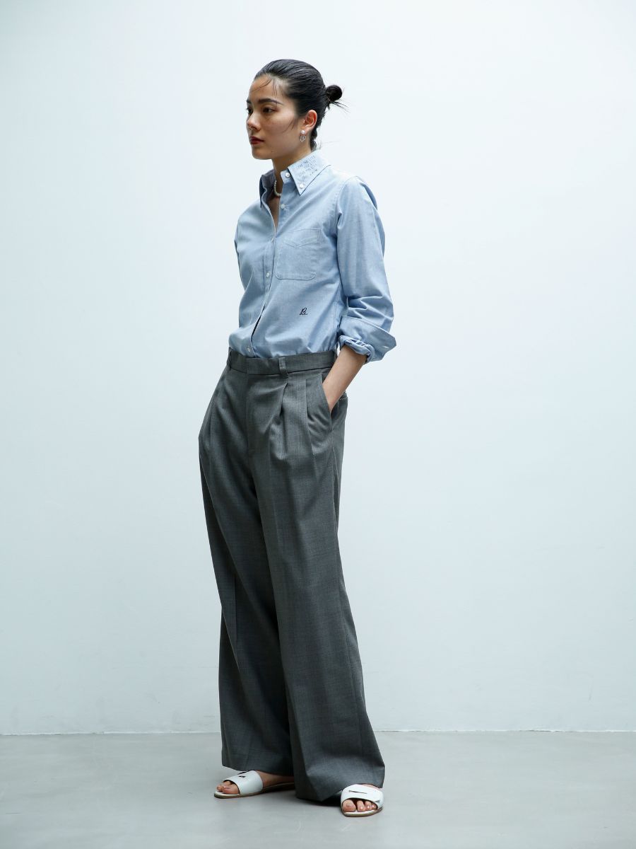 PLEATED WIDE LEG LPT W TRO | PANTS | MADISONBLUE
