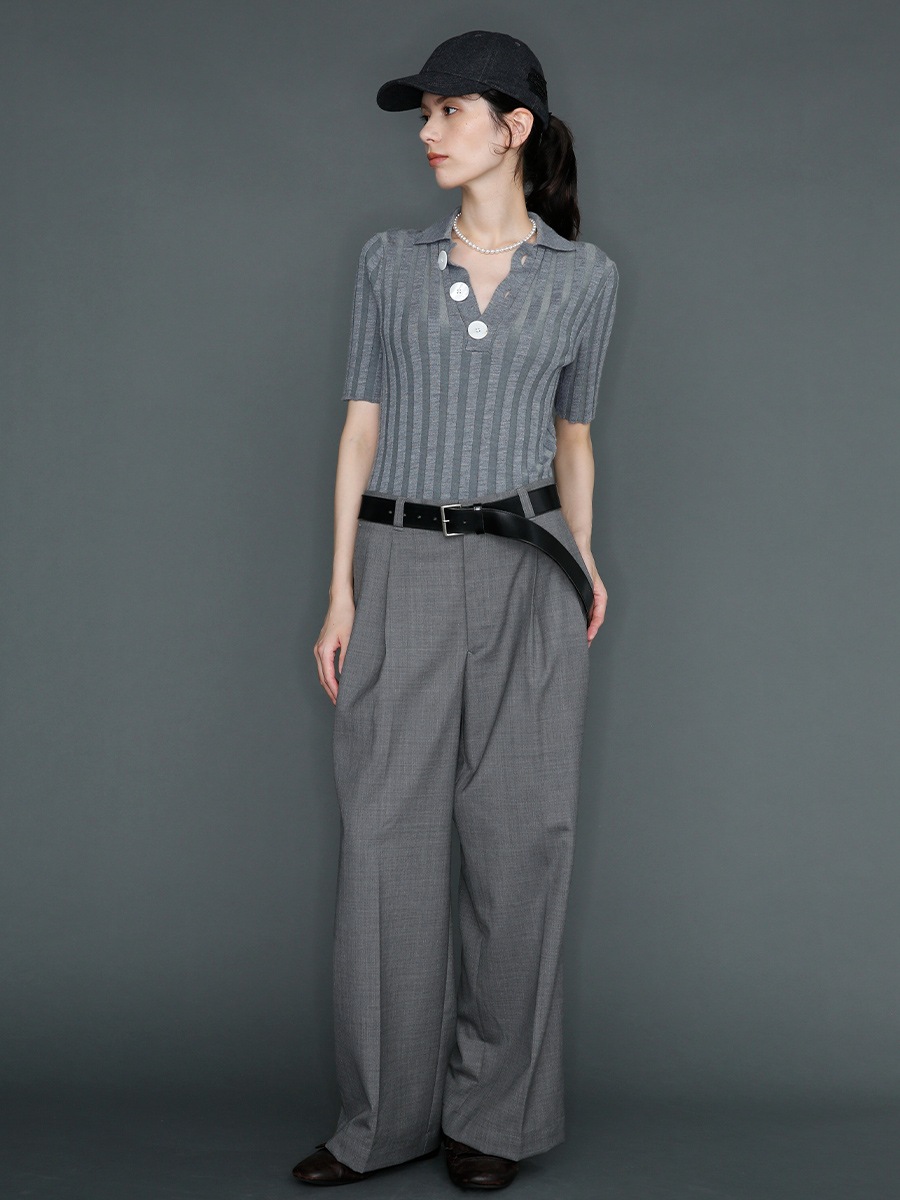 PLEATED WIDE LEG LPT W TRO