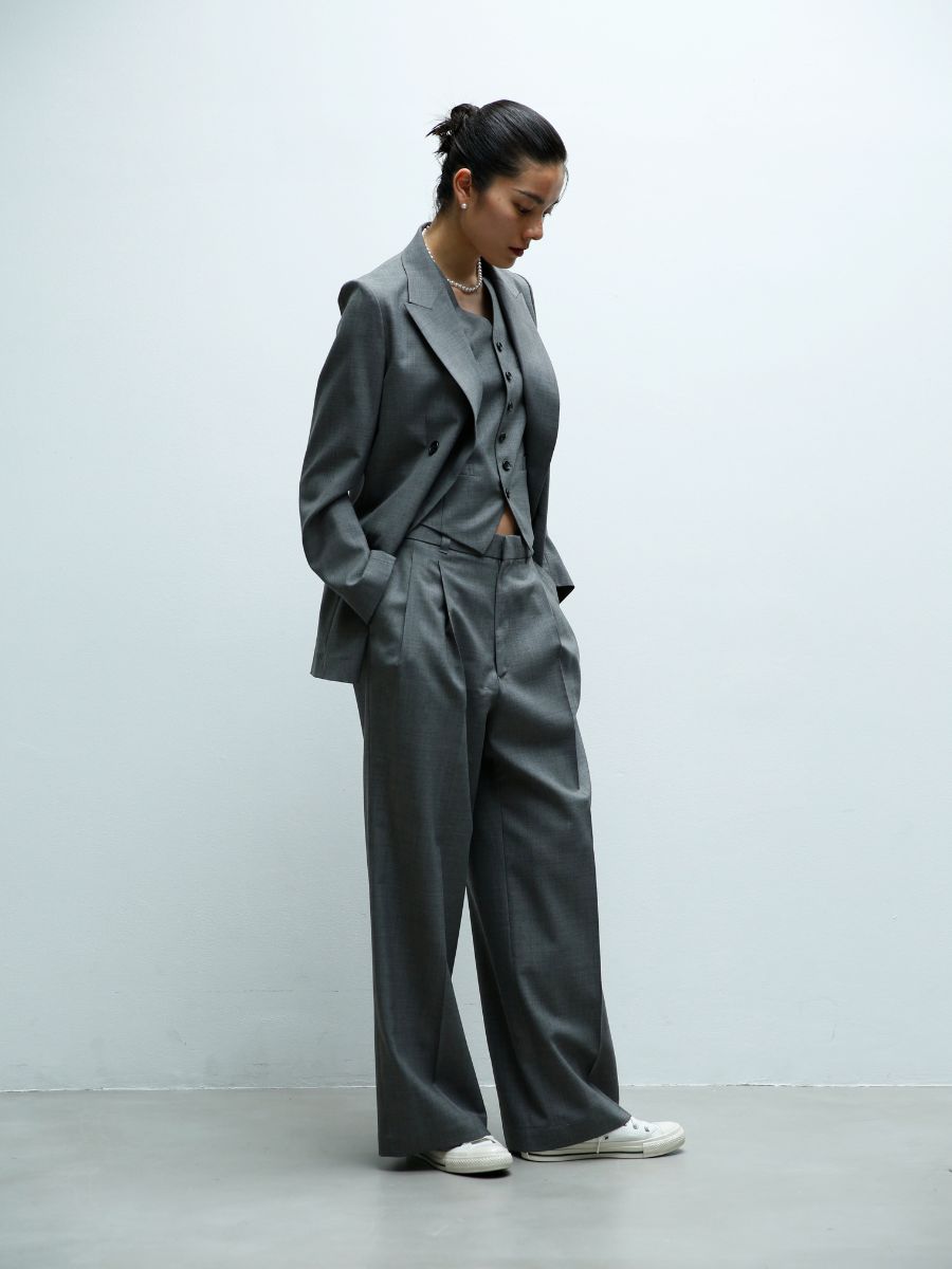 PLEATED WIDE LEG LPT W TRO | PANTS | MADISONBLUE