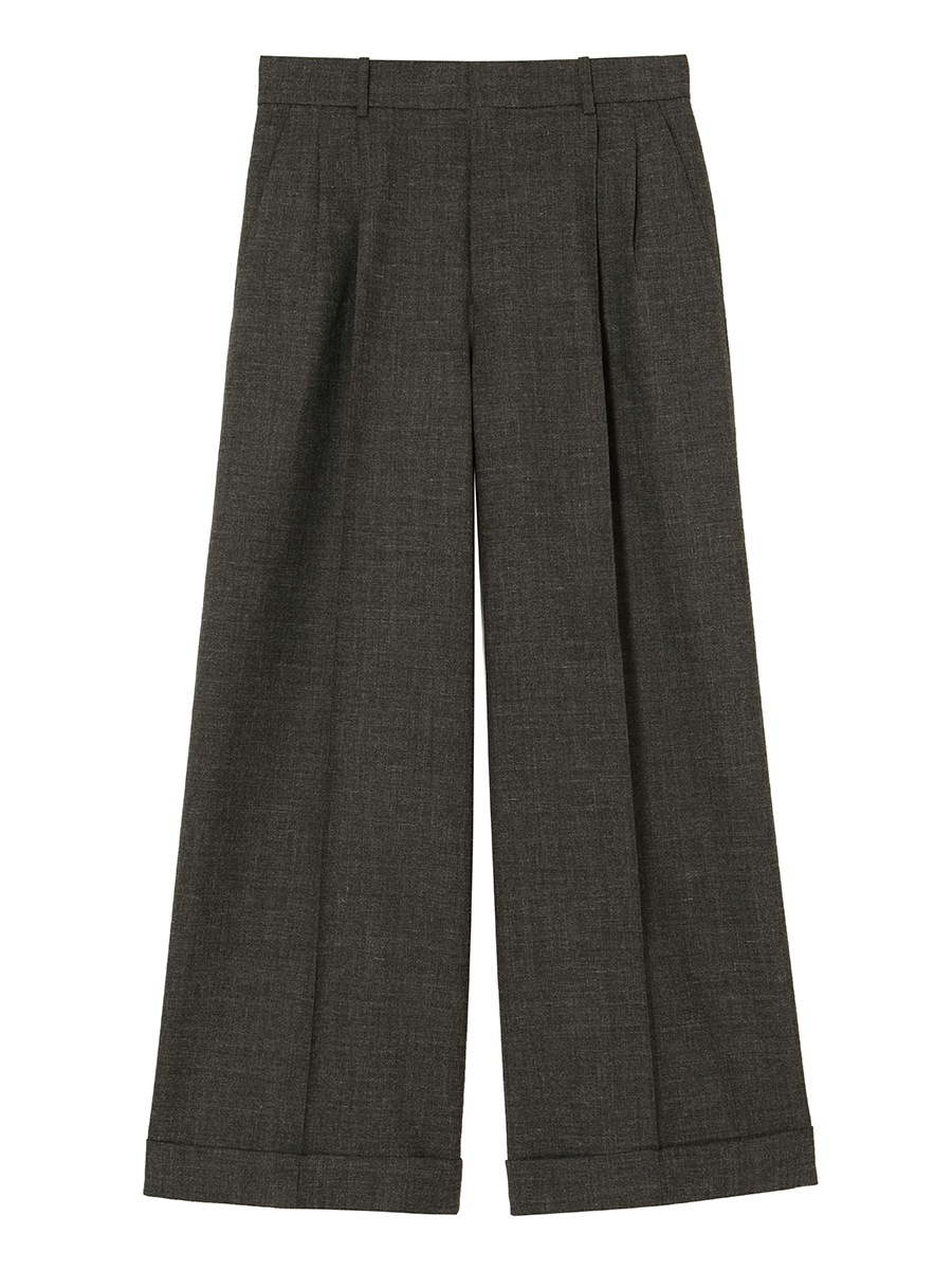 WIDE TUCK PT WOOL MNS